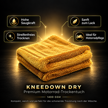 GLANZIUM® KNEEDOWN DRY – Premium Motorrad-Trockentuch | 1400 GSM